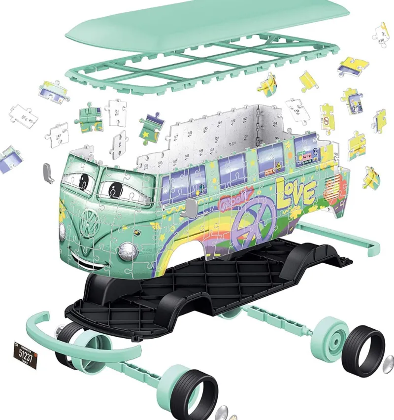 Ravensburger Disney Pixar Cars Filmore - VW T1 Camper Van, 162 Piece 3D Jigsaw Puzzle Outlet