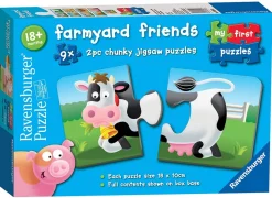 Ravensburger Farmyard Friends 9x 2pc Shaped Jigsaw Puzzles Sale