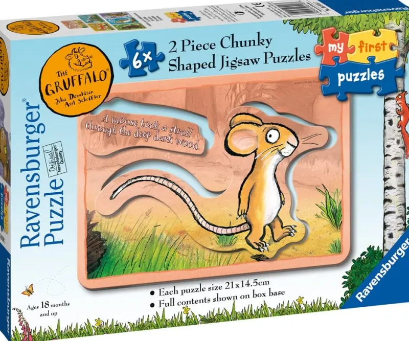Ravensburger My First Puzzles, Gruffalo 6x 2pc Jigsaw Puzzles Best