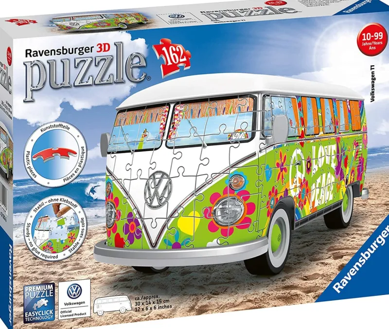 Ravensburger VW Camper Van Woodstock 50th Anniversary - 162 Piece 3D Jigsaw Puzzle Discount