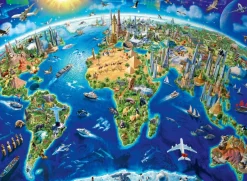 Ravensburger World Landmarks Map XXL - 200 Jigsaw Puzzle Best