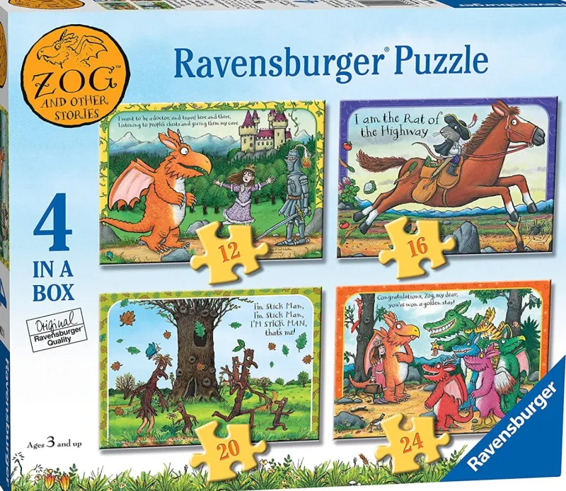 Ravensburger Zog and Other Stories 4 In Box (12, 16, 20, 24 Piece) Jigsaw Puzzles Fashion