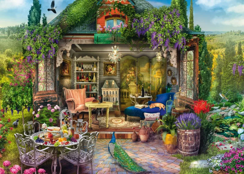 Schmidt - A Dream Garden Shed Among the Vineyards - 1000 Piece New