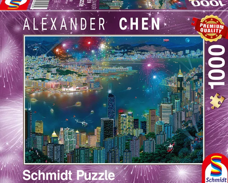 Schmidt - Alexander Chen - Fireworks over Hong Kong - 1000 Piece Jigsaw Puzzle Outlet
