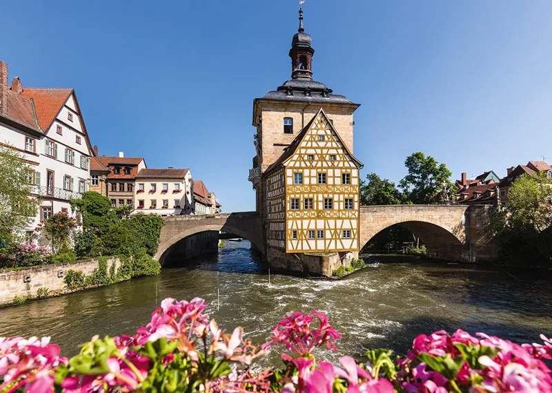 Schmidt - Bamberg, Regnitz and Old Town hall - 1000 Piece Jigsaw Puzzle Hot