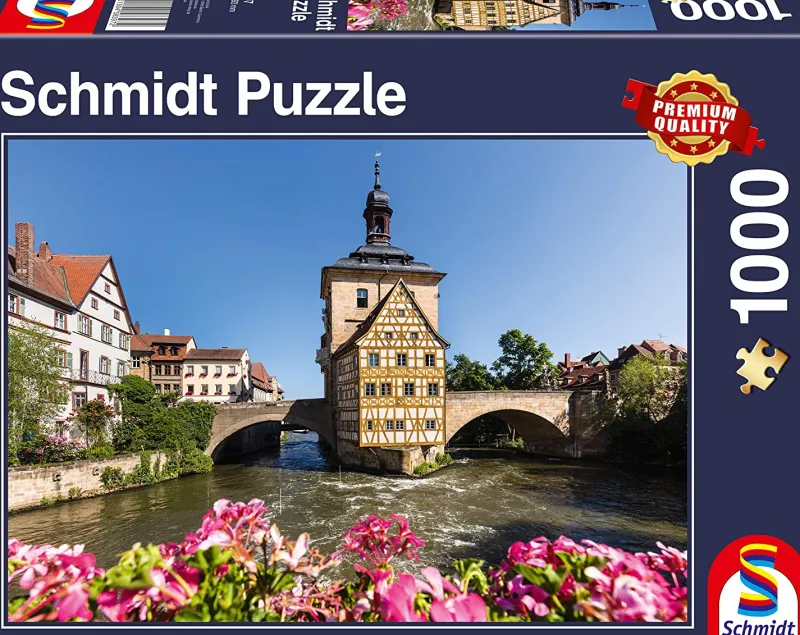 Schmidt - Bamberg, Regnitz and Old Town hall - 1000 Piece Jigsaw Puzzle Hot