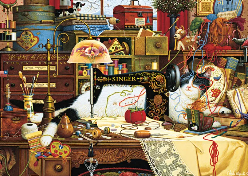 Schmidt - Charles Wysocki: Maggie the Messmaker - 1000 Piece Jigsaw Puzzle Online