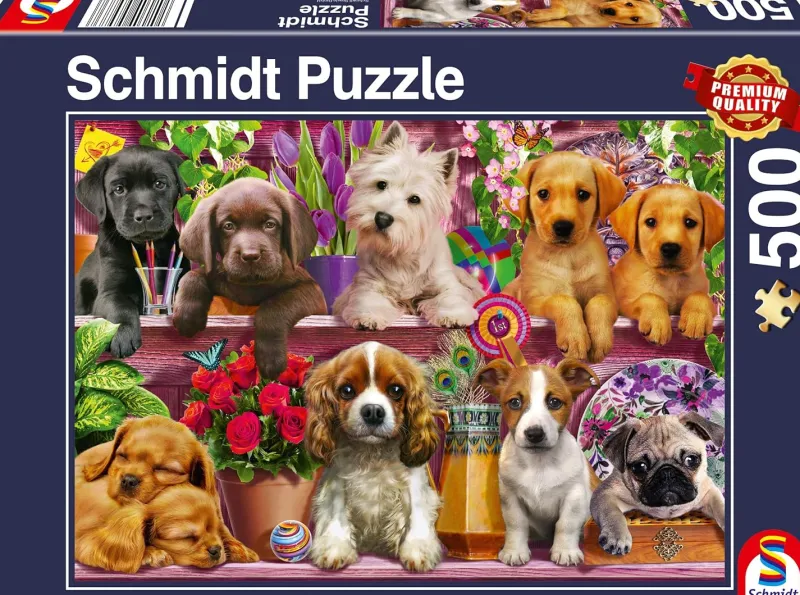 Schmidt - Dog in the Shelves - 500 Piece Jigsaw Puzzle Outlet