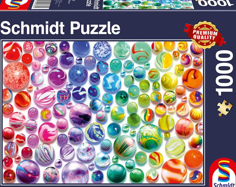 Schmidt - Rainbow Marbles - 1000 Piece Jigsaw Puzzle Outlet