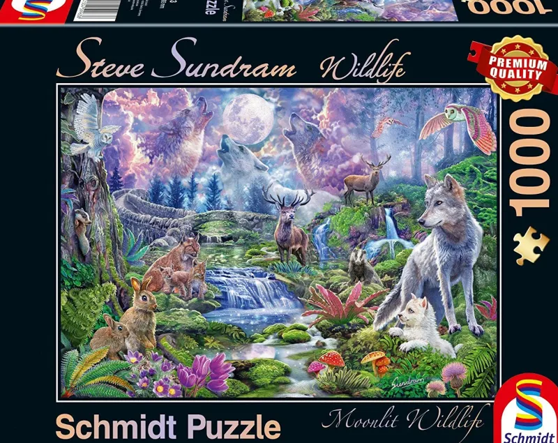 Schmidt - Steve Sundram: Moonlit Wildlife - 1000 Piece Jigsaw Puzzle Hot