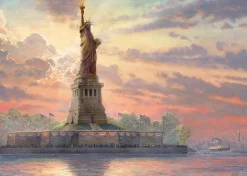 Schmidt - Thomas Kinkade - Statue of Liberty at Dusk - 1000 Piece Jigsaw Puzzle Outlet