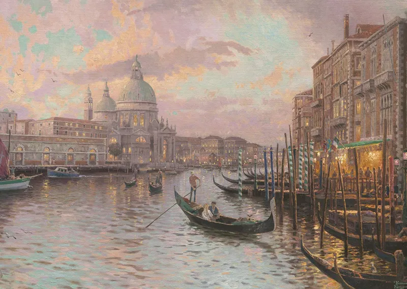 Schmidt - Thomas Kinkade - In the Streets of Venice - 1000 Piece Jigsaw Puzzle Clearance