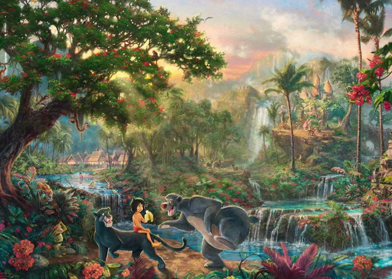 Schmidt - Thomas Kinkade - Disney - The Jungle Book - 1000 Piece Jigsaw Puzzle Online