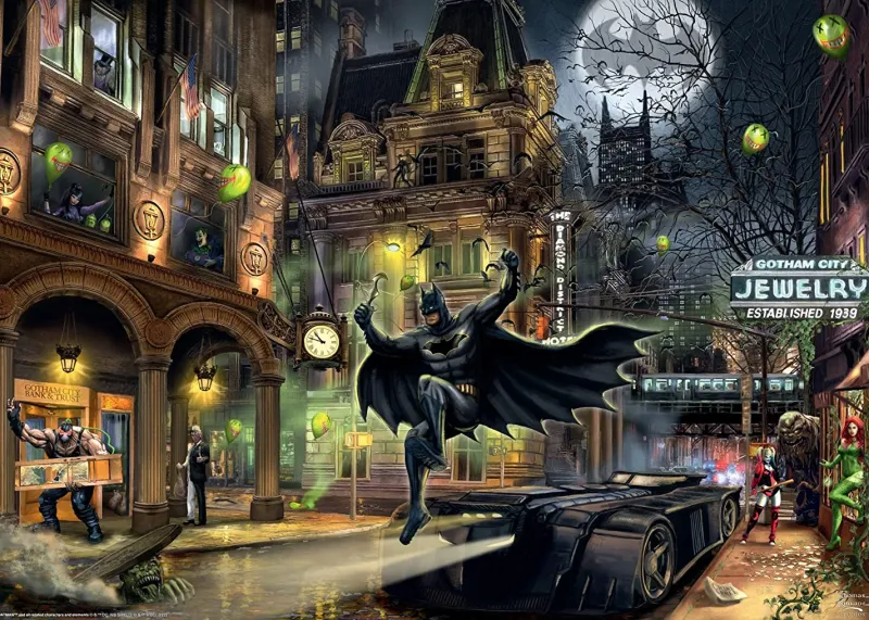 Schmidt - Thomas Kinkade: Batman - Gotham City - 1000 Piece Jigsaw Puzzle Online