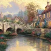 Schmidt - Thomas Kinkade: Cobblestone Brooke - 1000 Piece Jigsaw Puzzle Online