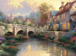 Schmidt - Thomas Kinkade: Cobblestone Brooke - 1000 Piece Jigsaw Puzzle Online