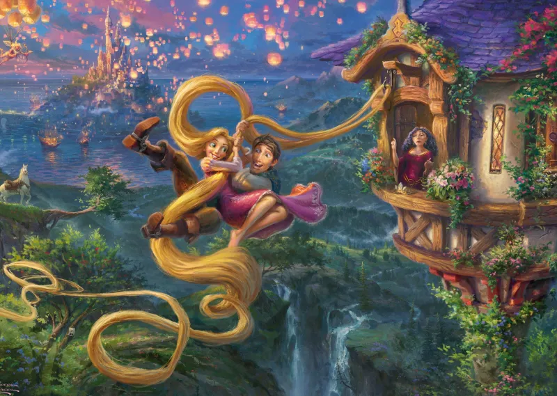 Schmidt - Thomas Kinkade: Disney Tangled Up in Love - 1000 Piece Outlet
