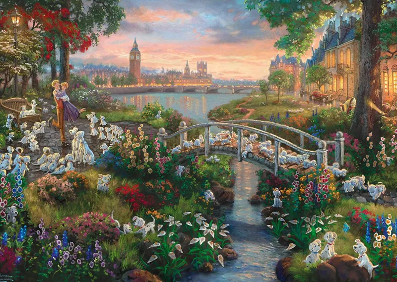 Schmidt - Thomas Kinkade: Disney 101 Dalmatians - 1000 Piece Jigsaw Puzzle Clearance