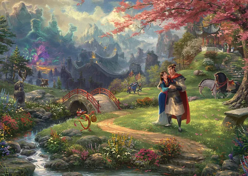 Schmidt - Thomas Kinkade: Disney Mulan Blossoms of Love - 1000 Piece Jigsaw Puzzle Sale