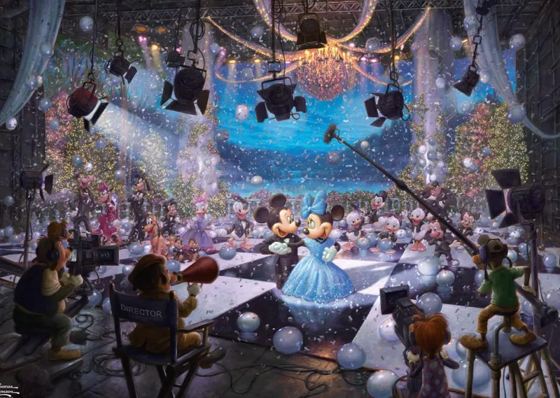 Schmidt - Thomas Kinkade: Disney 100 Years of Disney Mickey and Minnie - 1000 Piece Jigsaw Puzzle Online