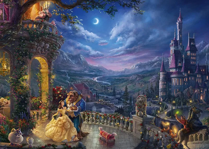 Schmidt - Thomas Kinkade: Disney Beauty & the Beast - 1000 Piece Jigsaw Puzzle Online