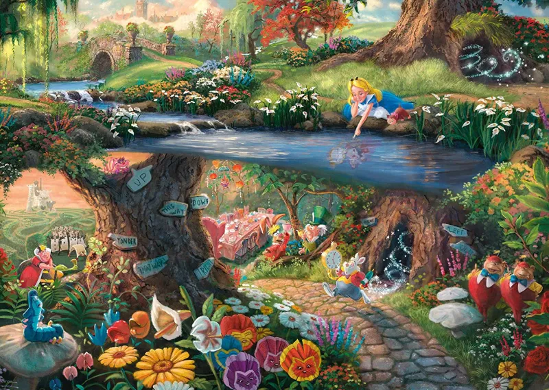 Schmidt - Thomas Kinkade: Disney Alice in Wonderland - 1000 Piece Jigsaw Puzzle Best
