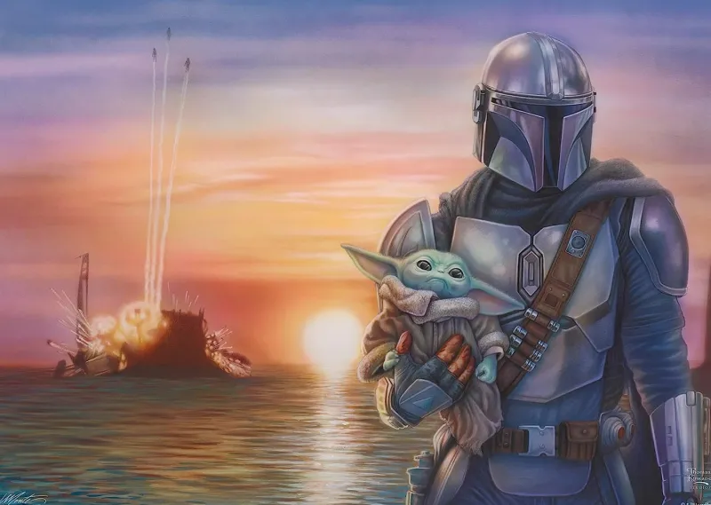 Schmidt - Thomas Kinkade: Disney Star Wars The Mandalorian - A New Direction - 1000 Piece Jigsaw Puzzle New