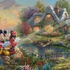 Schmidt - Thomas Kinkade: Disney Mickey & Minnie Sweetheart Cove - 1000 Piece Jigsaw Puzzle Hot