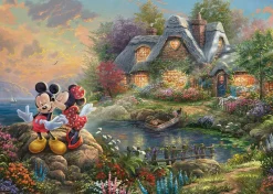 Schmidt - Thomas Kinkade: Disney Mickey & Minnie Sweetheart Cove - 1000 Piece Jigsaw Puzzle Hot