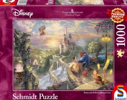 Schmidt - Thomas Kinkade: Disney Beauty and the Beast Falling in Love - 1000 Piece Jigsaw Puzzle Outlet