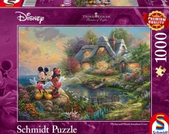 Schmidt - Thomas Kinkade: Disney Mickey & Minnie Sweetheart Cove - 1000 Piece Jigsaw Puzzle Hot