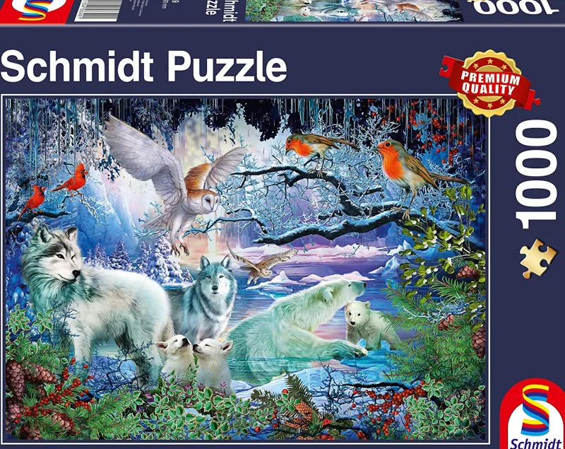 Schmidt Spiele - Wolves in the Winter Forest - 1000 Piece Jigsaw Puzzle New