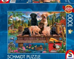 Schmidt Shmidt - Dog Family by the Lake - 1000 Piece Jigsaw Puzzle New