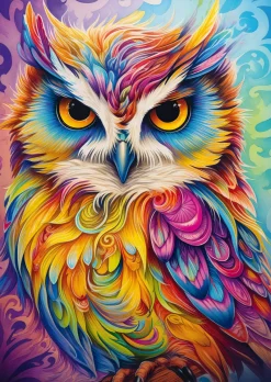 Schmidt Shmidt - Owl in Parrot Dress - 1000 Piece Jigsaw Puzzle Online