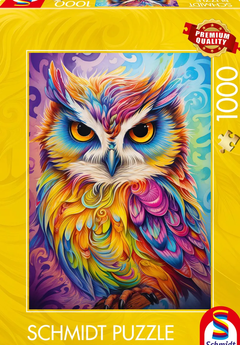 Schmidt Shmidt - Owl in Parrot Dress - 1000 Piece Jigsaw Puzzle Online