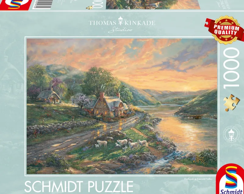 Schmidt Shmidt - Thomas Kinkade: Daybreak in Emerald Valley - 1000 Piece Jigsaw Puzzle New
