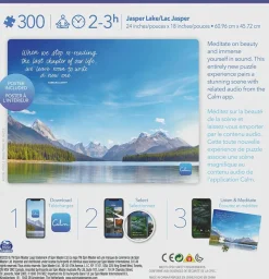Spin Master - Calm Puzzle - Jasper Lake - 300 Piece Jigsaw Puzzle Sale