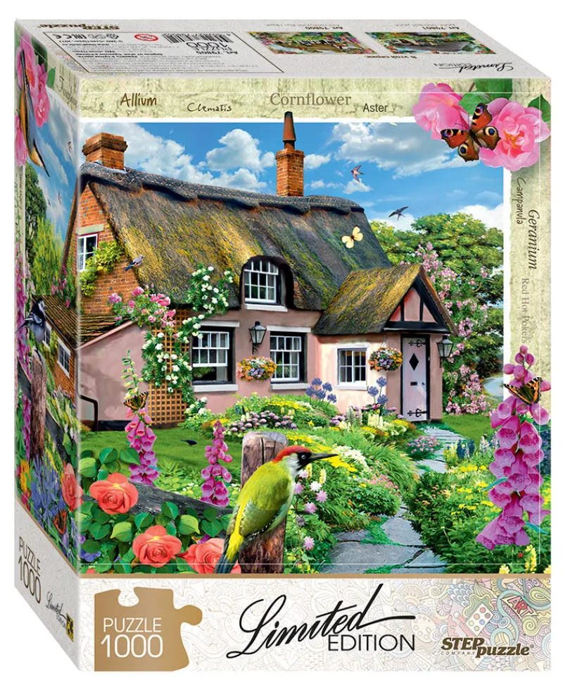 Step Puzzle Pink Cottage 1000 piece jigsaw puzzle Hot