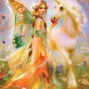 Sunsout 49006 Bente Schlick - Fairy Princess and Unicorn Outlet
