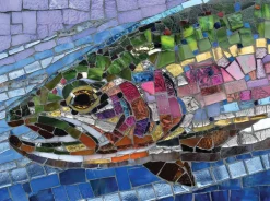 Sunsout 70711 Cynthie Fisher - Stained Glass Rainbow Trout Fashion
