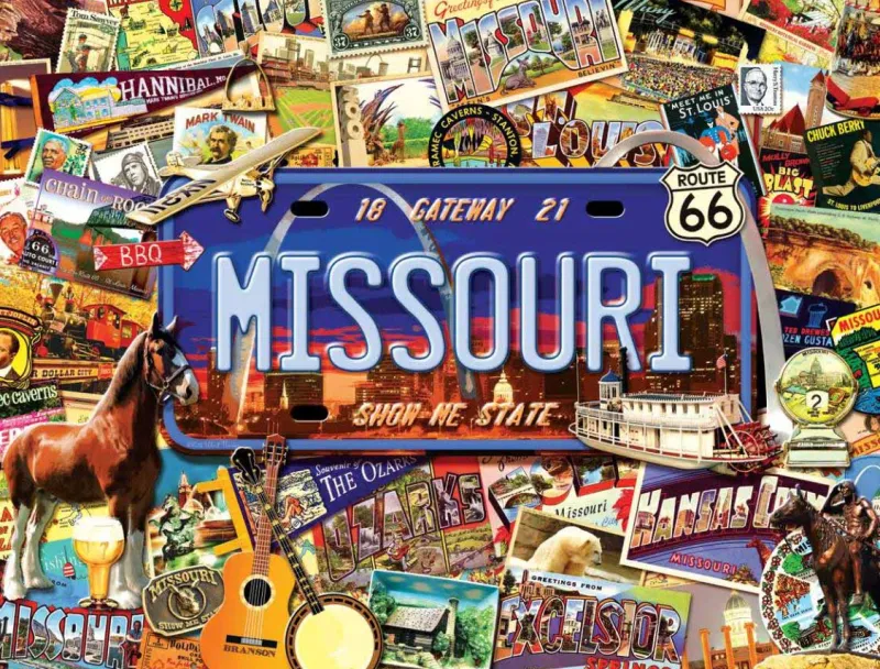 Sunsout - Missouri : The 'Show Me' State - 1000 piece jigsaw puzzle New