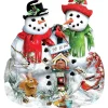 Sunsout 97071 Snow Family 1000 piece jigsaw puzzle Outlet