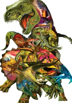 Sunsout 90426 XXL Pieces - Dennis Rogers - T Rex Attack 1000 piece jigsaw puzzle Online