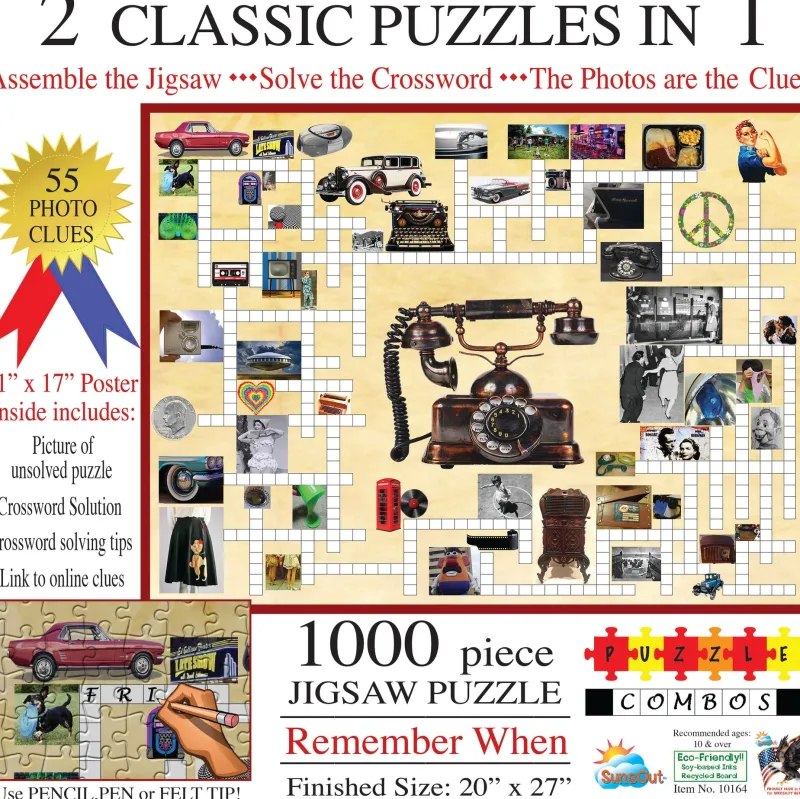 Sunsout Irv Brechner - Puzzle Combo: Remember When 1000 piece jigsaw puzzle Sale