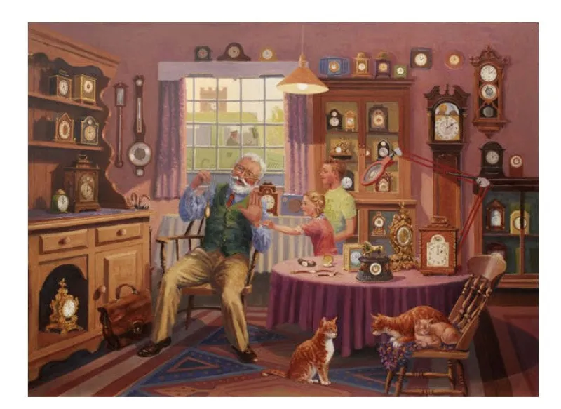 The House of Puzzles Grandfather Time - 1000 Piece Jigsaw Puzzle Online