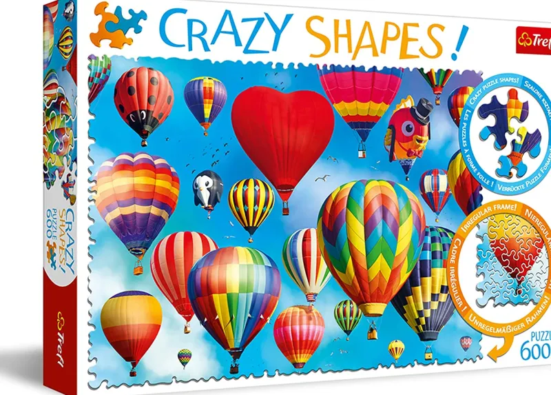 Trefl - Crazy Shapes - Colourful Balloons - 600 Piece Jigsaw Puzzle Best
