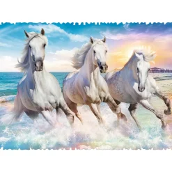 Trefl - Crazy Shapes - Galloping Among the Waves - 600 Piece Jigsaw Puzzle Online