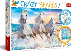 Trefl - Crazy Shapes - Galloping Among the Waves - 600 Piece Jigsaw Puzzle Online