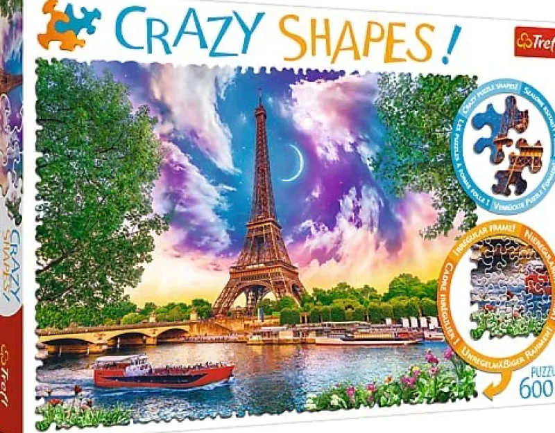 Trefl - Crazy Shapes - Sky Over Paris - 600 Piece Jigsaw Puzzle Outlet