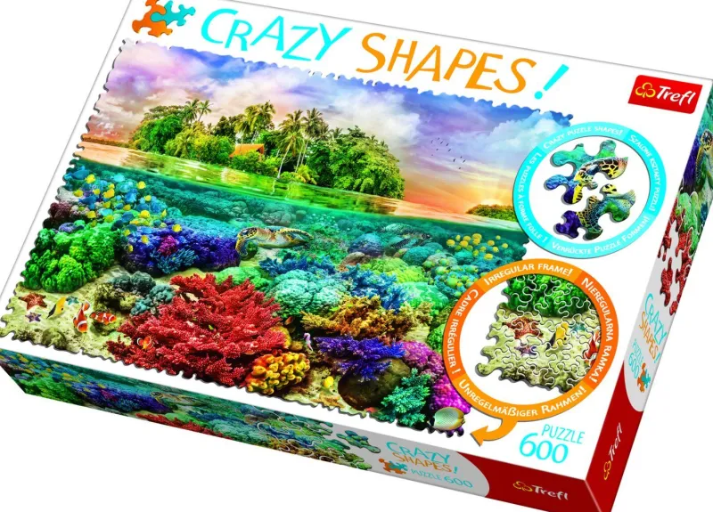Trefl - Crazy Shapes - Tropical Island - 600 Piece Jigsaw Puzzle Outlet